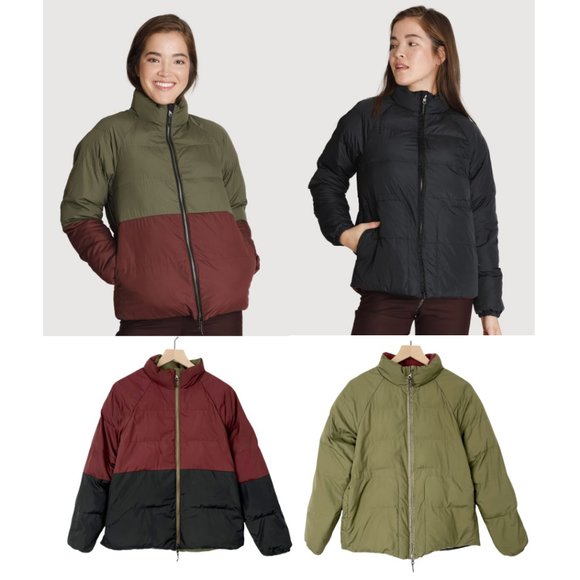 Kit and Ace Jackets & Blazers - Kit and Ace Reversible Puffer Jacket Coat Insulated Parka Colorblock Lightweight